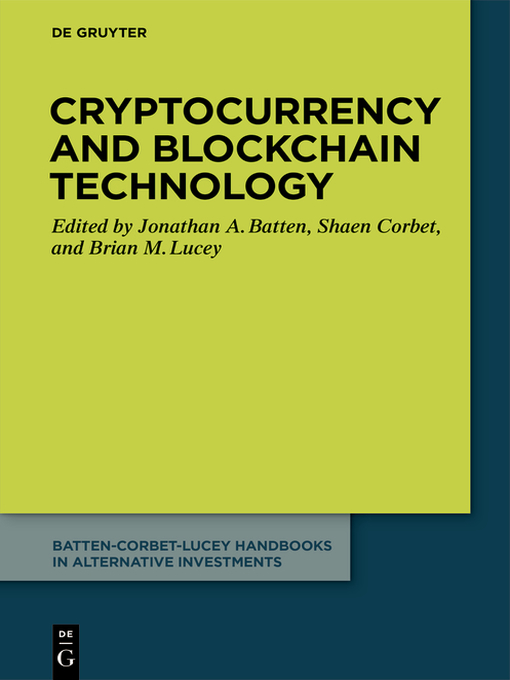 Title details for Cryptocurrency and Blockchain Technology by Shaen Corbet - Available